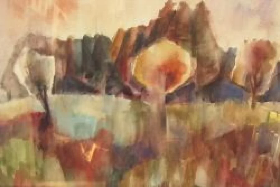 Meadow with flowering trees (R73) - Miroslav Roštínský